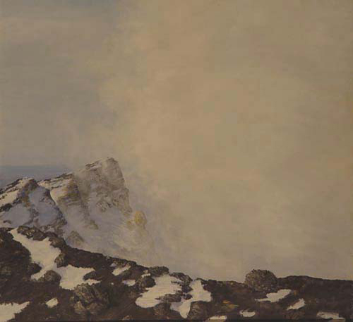 Erebus Summit Crater Anarctica Oil Paintings David Rosenthal Antarctic Artist